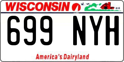 WI license plate 699NYH