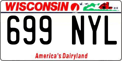 WI license plate 699NYL
