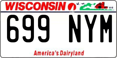 WI license plate 699NYM