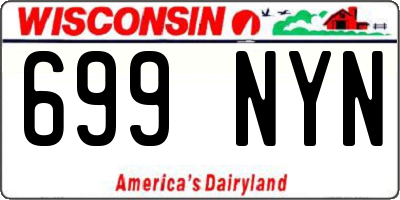 WI license plate 699NYN