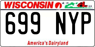 WI license plate 699NYP