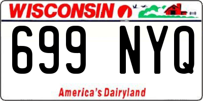 WI license plate 699NYQ