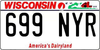 WI license plate 699NYR