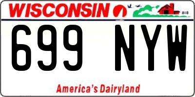 WI license plate 699NYW