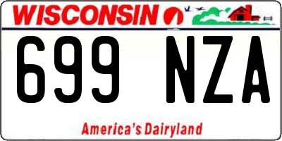 WI license plate 699NZA