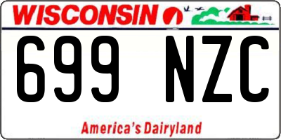 WI license plate 699NZC