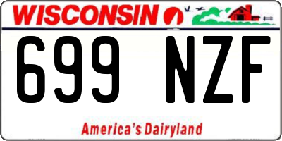 WI license plate 699NZF