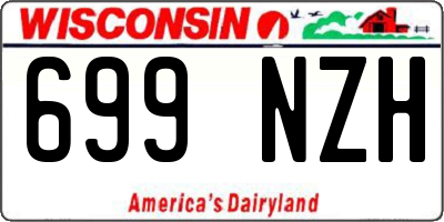 WI license plate 699NZH