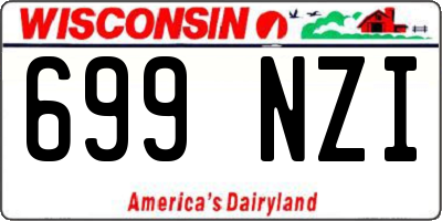 WI license plate 699NZI