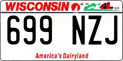 WI license plate 699NZJ