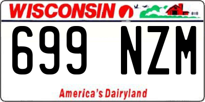 WI license plate 699NZM