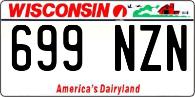 WI license plate 699NZN