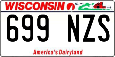 WI license plate 699NZS