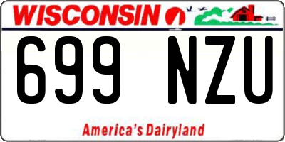 WI license plate 699NZU