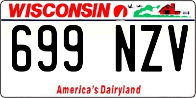 WI license plate 699NZV