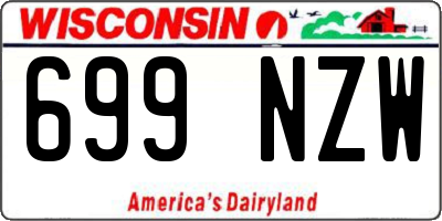 WI license plate 699NZW