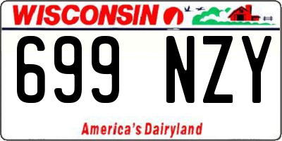 WI license plate 699NZY