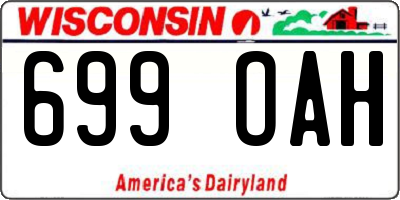 WI license plate 699OAH
