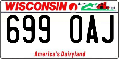WI license plate 699OAJ