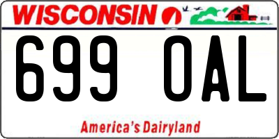WI license plate 699OAL