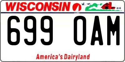 WI license plate 699OAM
