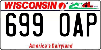 WI license plate 699OAP