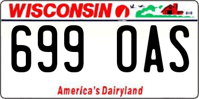 WI license plate 699OAS