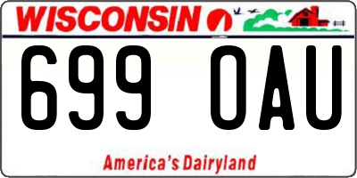 WI license plate 699OAU