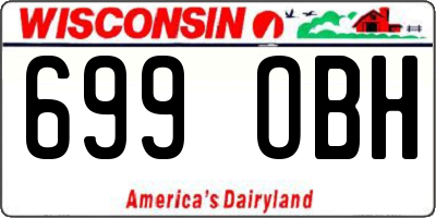 WI license plate 699OBH