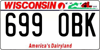 WI license plate 699OBK