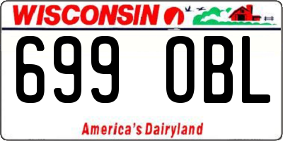 WI license plate 699OBL