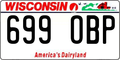 WI license plate 699OBP