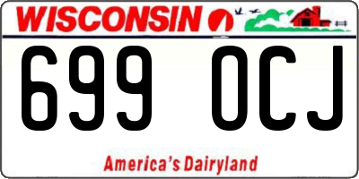 WI license plate 699OCJ