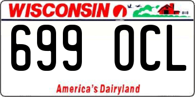WI license plate 699OCL