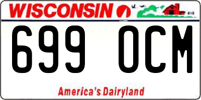 WI license plate 699OCM