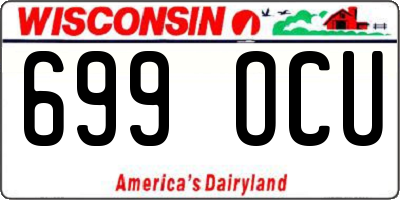 WI license plate 699OCU