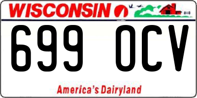 WI license plate 699OCV