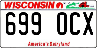 WI license plate 699OCX