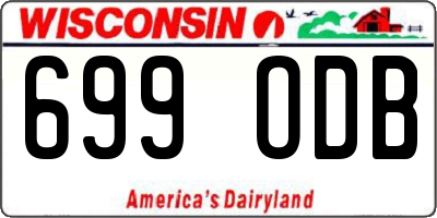 WI license plate 699ODB