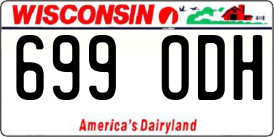 WI license plate 699ODH