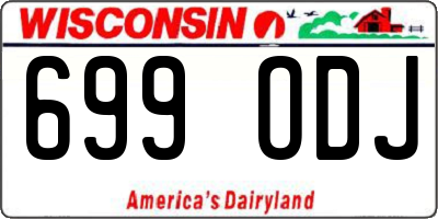 WI license plate 699ODJ