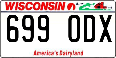 WI license plate 699ODX