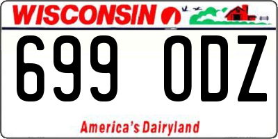 WI license plate 699ODZ