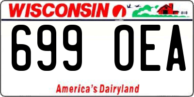 WI license plate 699OEA