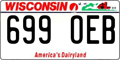 WI license plate 699OEB