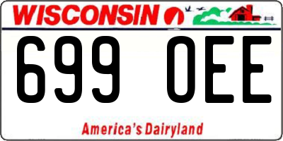 WI license plate 699OEE