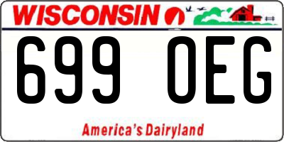 WI license plate 699OEG