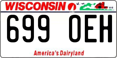 WI license plate 699OEH