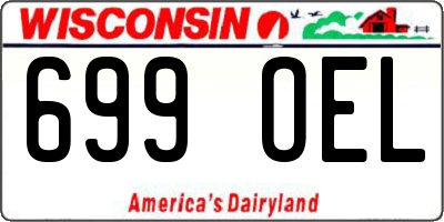 WI license plate 699OEL