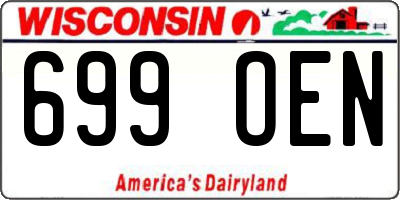 WI license plate 699OEN